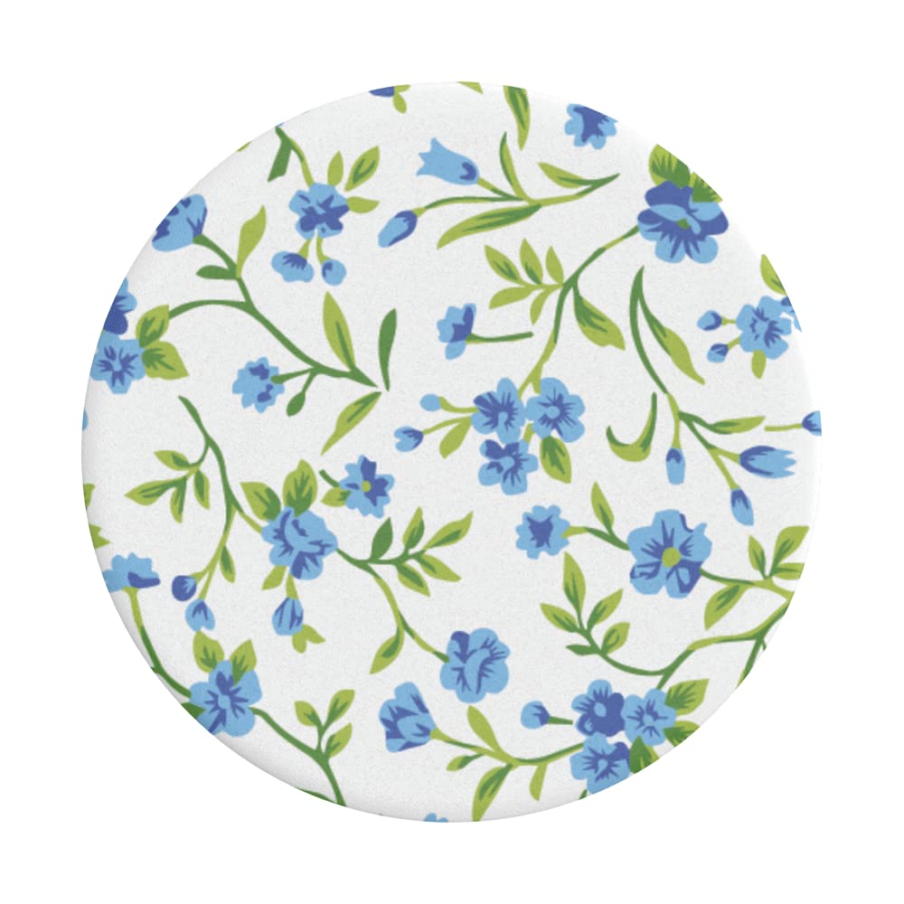 PopSockets Adhesive Phone Grip, Holder, Phone Stand, Flower - Blue Ditsy