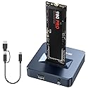 ACASIS NVME to USB Docking Station, Aluminium Alloy Housing, Fast Heat Dissipation, M.2 SSD Adapter 10Gbps, Support M.2 NVMe & SATA-Based SSDs