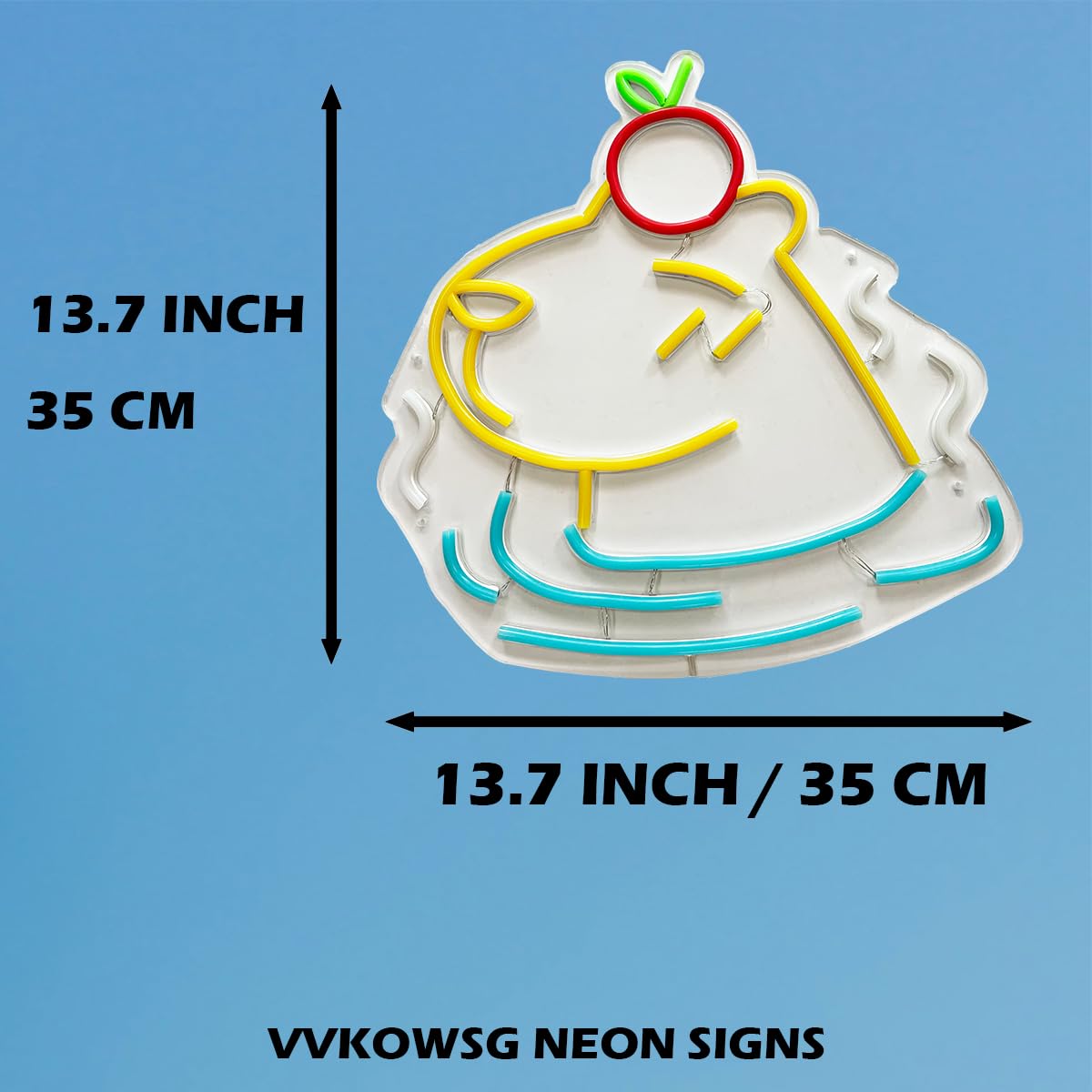 Capybara Neon Sign Super Bright Acrylic Dimmable Cute Capybara Neon Light for Window Store Display Beer Bar Nightclub Grand Opening Gift