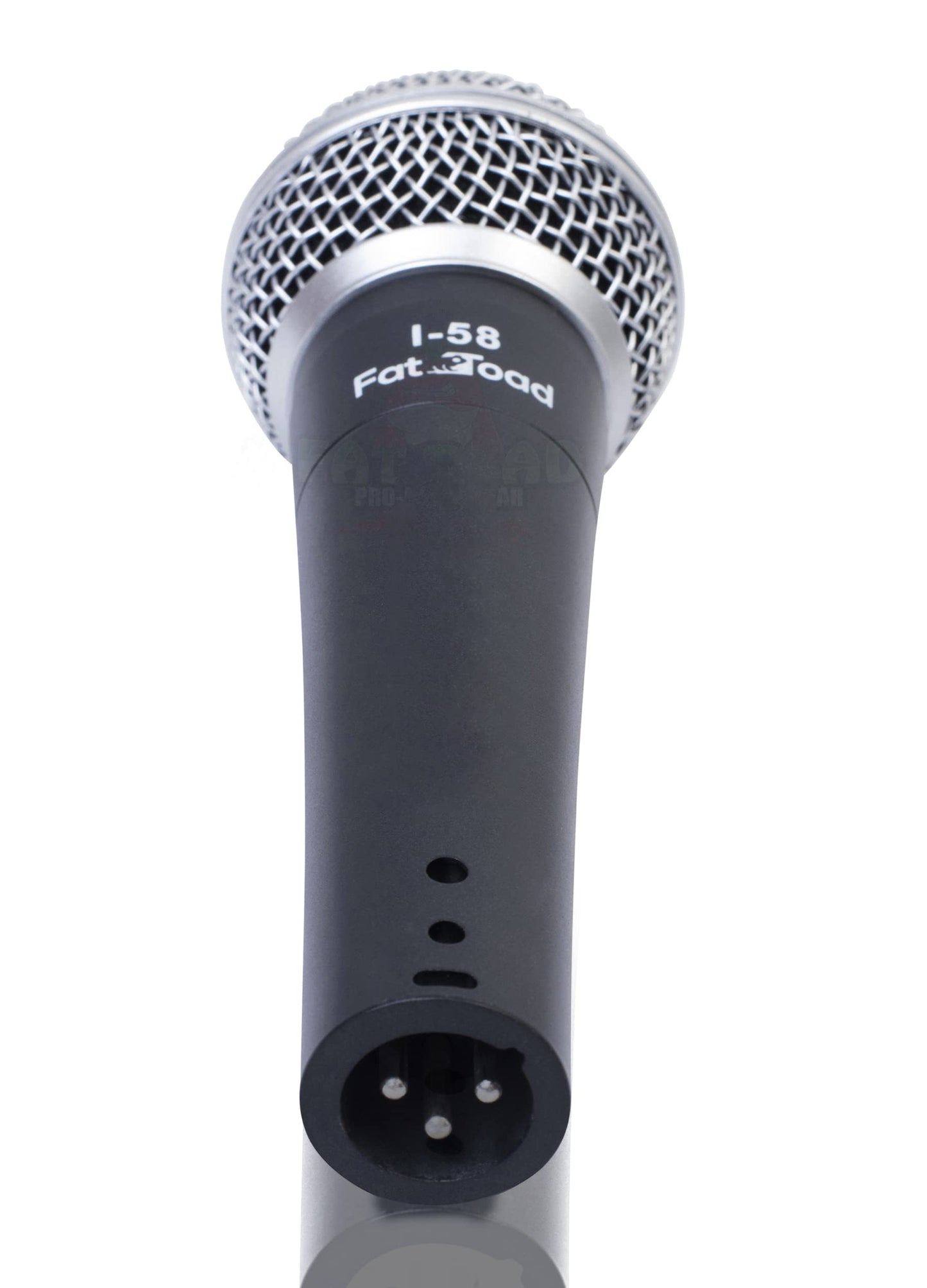 Fat Toad Handheld Dynamic Mics (Live ResponsePRO Edition) 2-Pack - Cardioid Vocal Microphones with Clips for DJ Karaoke, Studio Recording &