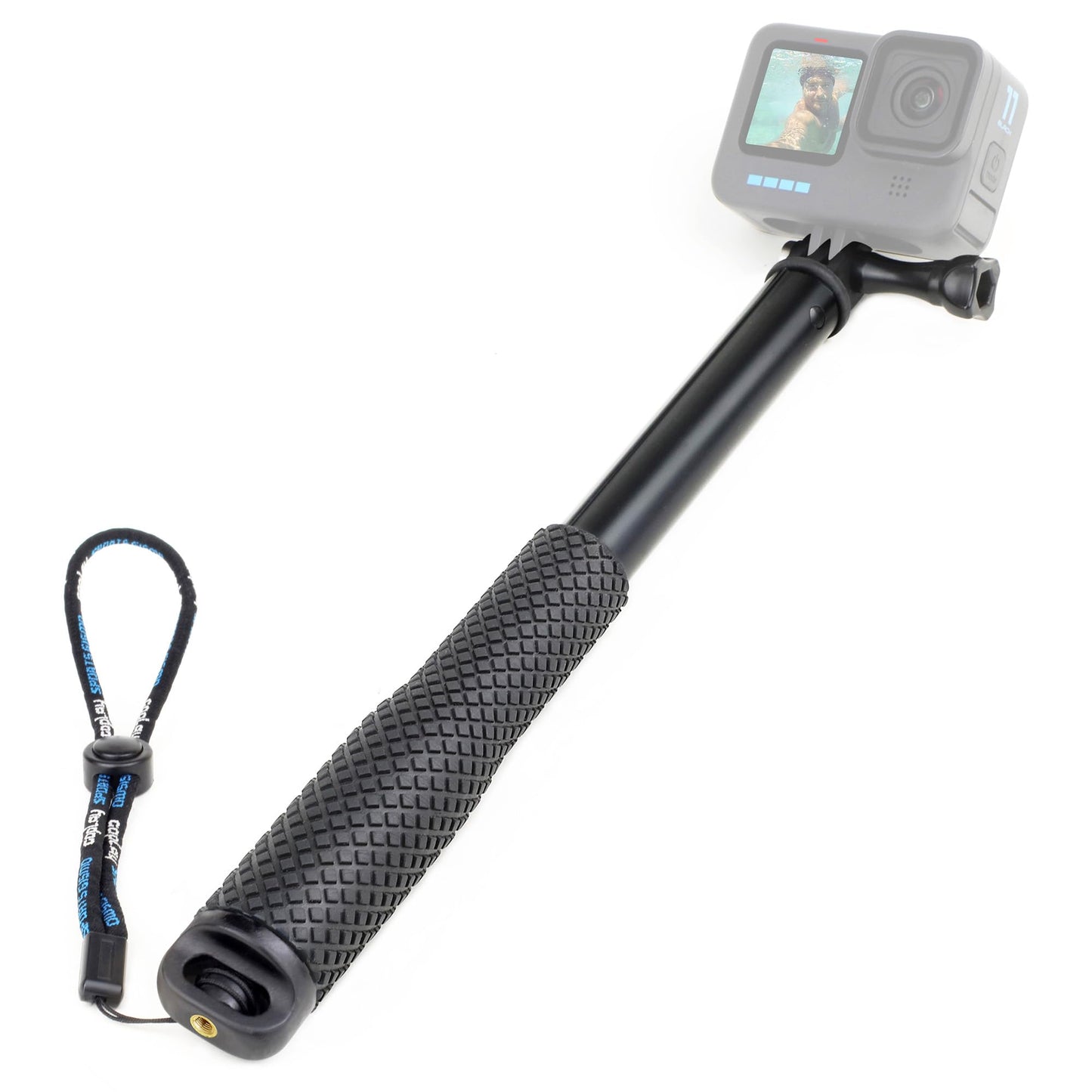 SOONSUN 45'' Waterproof Selfie Stick Extendable Monopod Hand Grip Aluminum Telescopic Pole Compatible with GoPro Hero 13 12 11 10 9 8 7 6 5 4 Session