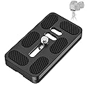 CAVIX PU-70 Extended Quick Release Plate - Lightweight Aluminum Alloy, Arca-Swiss Compatible with Non-Slip Pad for DSLR/Mirrorless Cameras - Fits