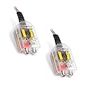 XIZAKEE 2 PCS Car Audio RCA Converter, Automobile Line Output Subwoofer, Speaker to RCA High Low Level Converter, Universal for Most Cars, Trucks
