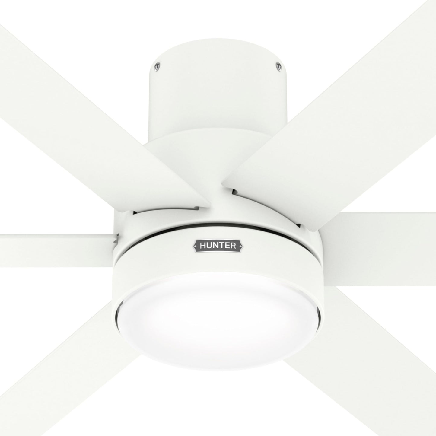 Hunter Fan 52 Inch Matte White Indoor Ceiling fan with LED Light and Remote Control for Bedroom, Living Room, Office, Basement, Kitchen, Dining Room
