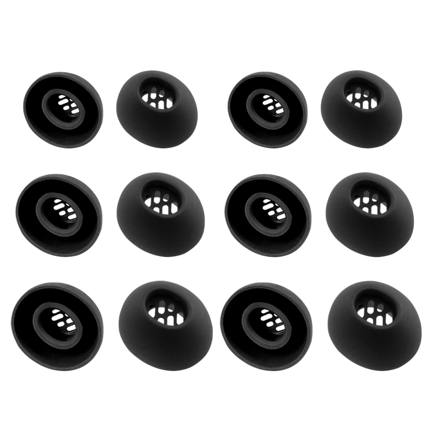 NANLANFAN Replacement Silicone Ear Tips for OnePlus Buds 4 / Buds 3 / Buds Pro 3 / Buds Pro 2 / Nord Buds 3 / Nord Buds 3 Pro Earbuds, 6 Pairs (Black