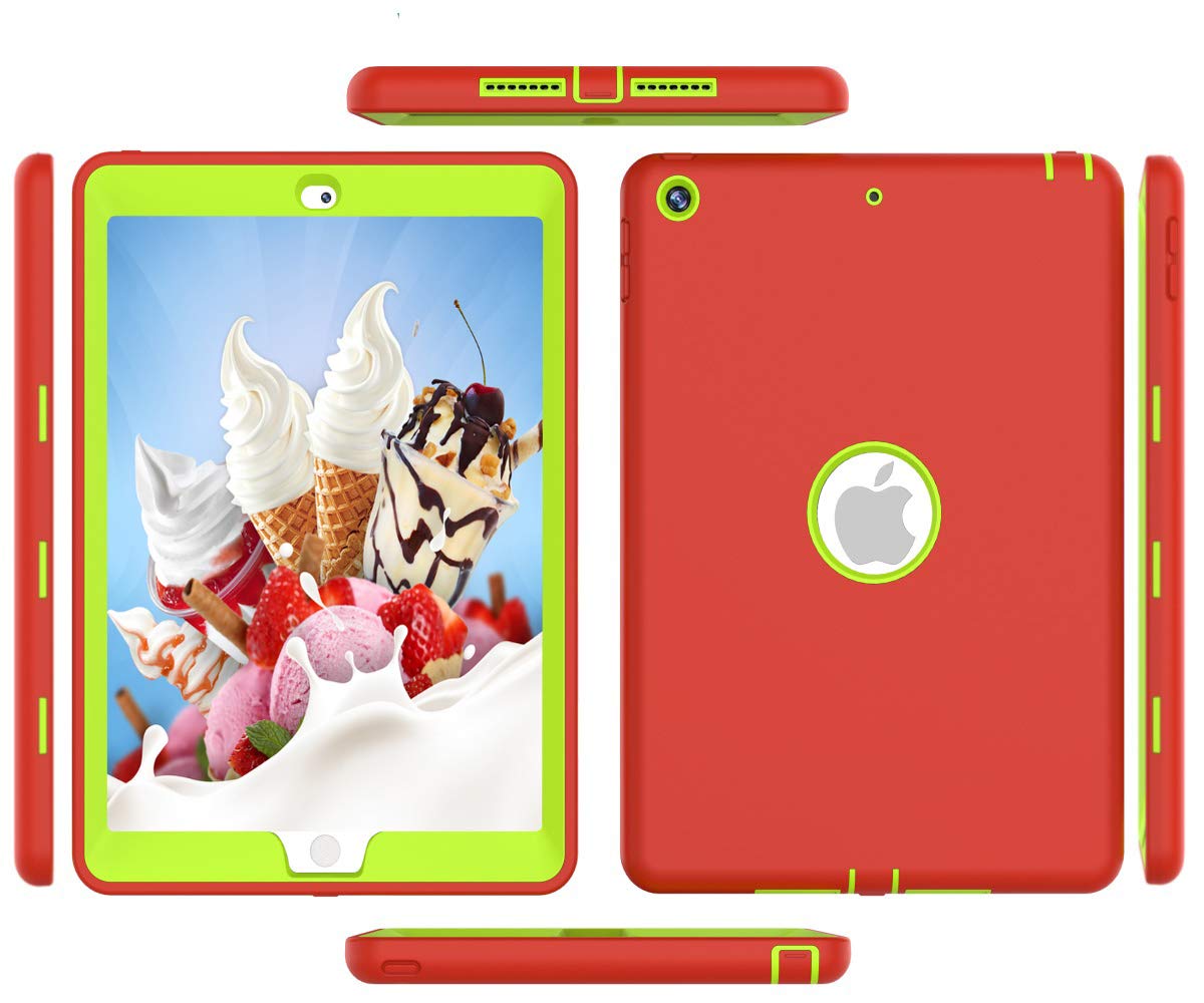 Case for ipad 4th 3rd 2nd Generation 9.7 inch (11Years ago Old Model) A1458 A1430 A 1416 High-Impact Shock Absorbent Silicone Hard Plastic Dual Layer
