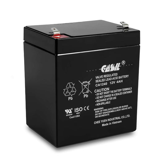 Casil CA1240 12V 4Ah Alarm Battery - Replacement for ADT 804302, Ademco 467, DSC Panels, SLA1056, Vista 20P, Power Patrol, Inovel Power Sealed Lead…