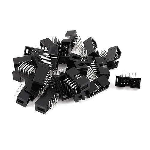 uxcell 10-Pin Right Angle 2.54mm Box Header Connector IDC Male Sockets 24 Pcs
