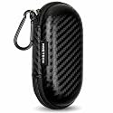 Earbud Case, RISETECH Earphone Carrying Case Holder EVA Headphone Storage Bag Small Zipper Pouch Compatible for EarPods, AirPods, Beats Flex