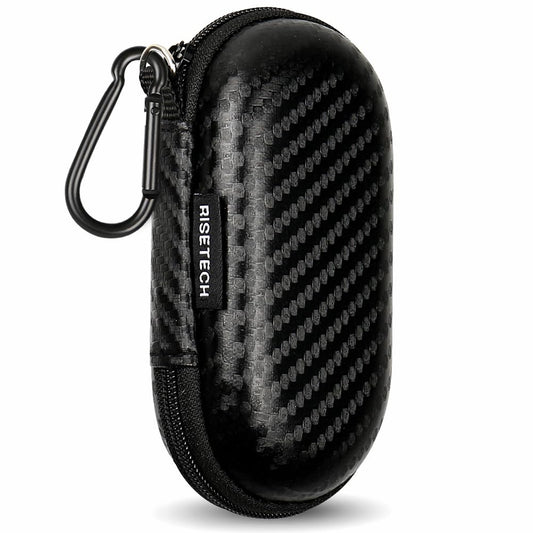 Earbud Case, RISETECH Earphone Carrying Case Holder EVA Headphone Storage Bag Small Zipper Pouch Compatible for EarPods, AirPods, Beats Flex