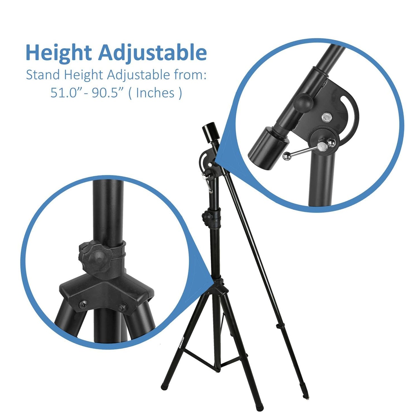 Pyle Strongest HIgh-Performance Adjustable Microphone Suspension Boom Stand | Tripod Mic Stand Mic Adapter & Clamp - Stage, Karaoke Studio, Durable