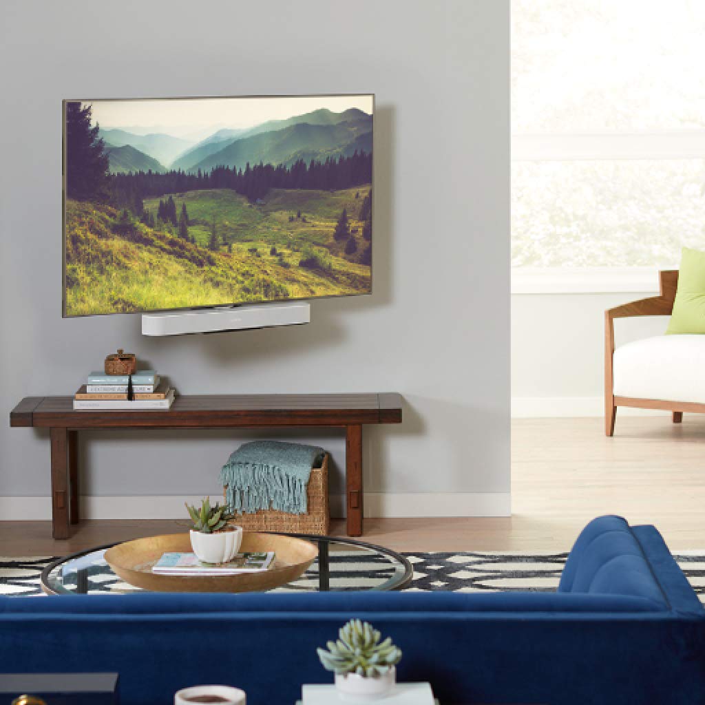 Sanus Soundbar Mount Designed to be Compatible with The Sonos Beam - Height Adjustable Up to 12" & Designed to Work with Any TV - Custom Fit to The