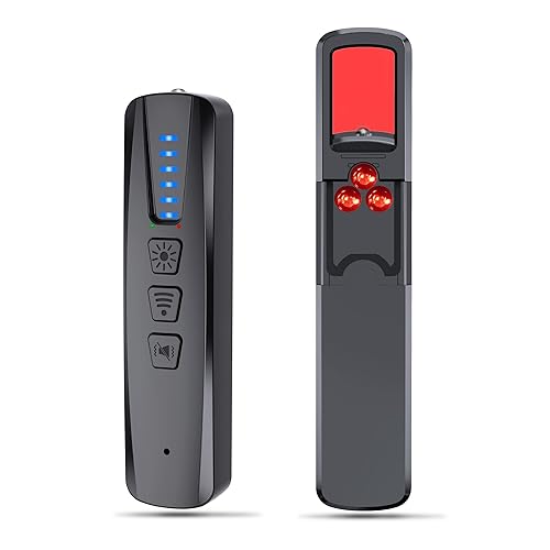 ZHENHAN Hidden Camera & Bug Detector - Portable Anti-Spy Device for GPS Trackers, Wireless Bugs | Travel, Home, Office Security (Black)