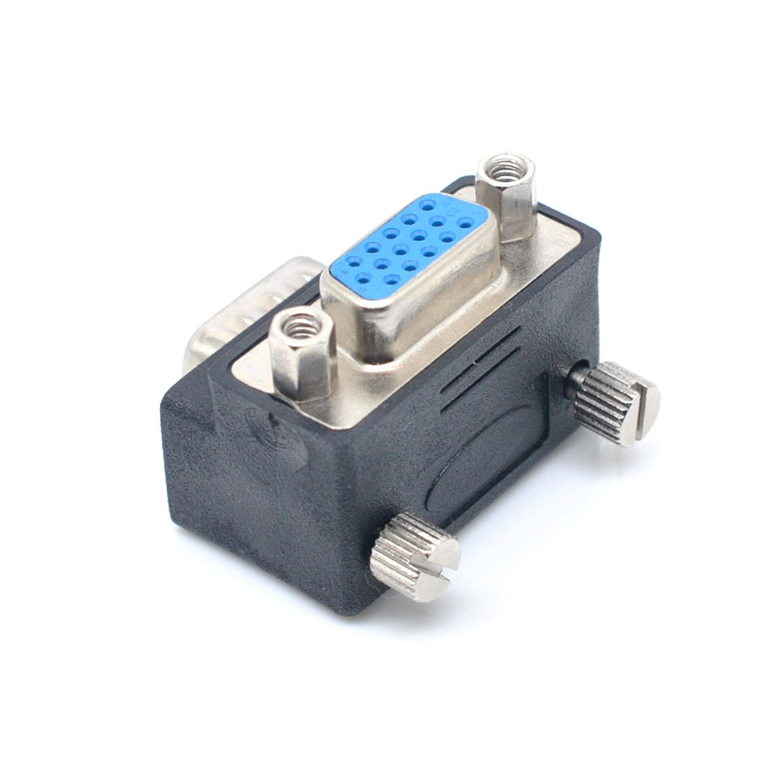 Ganasome DB15 Right Angle Female VGA to Male VGA Cable Adapter - 90 Degree Connector