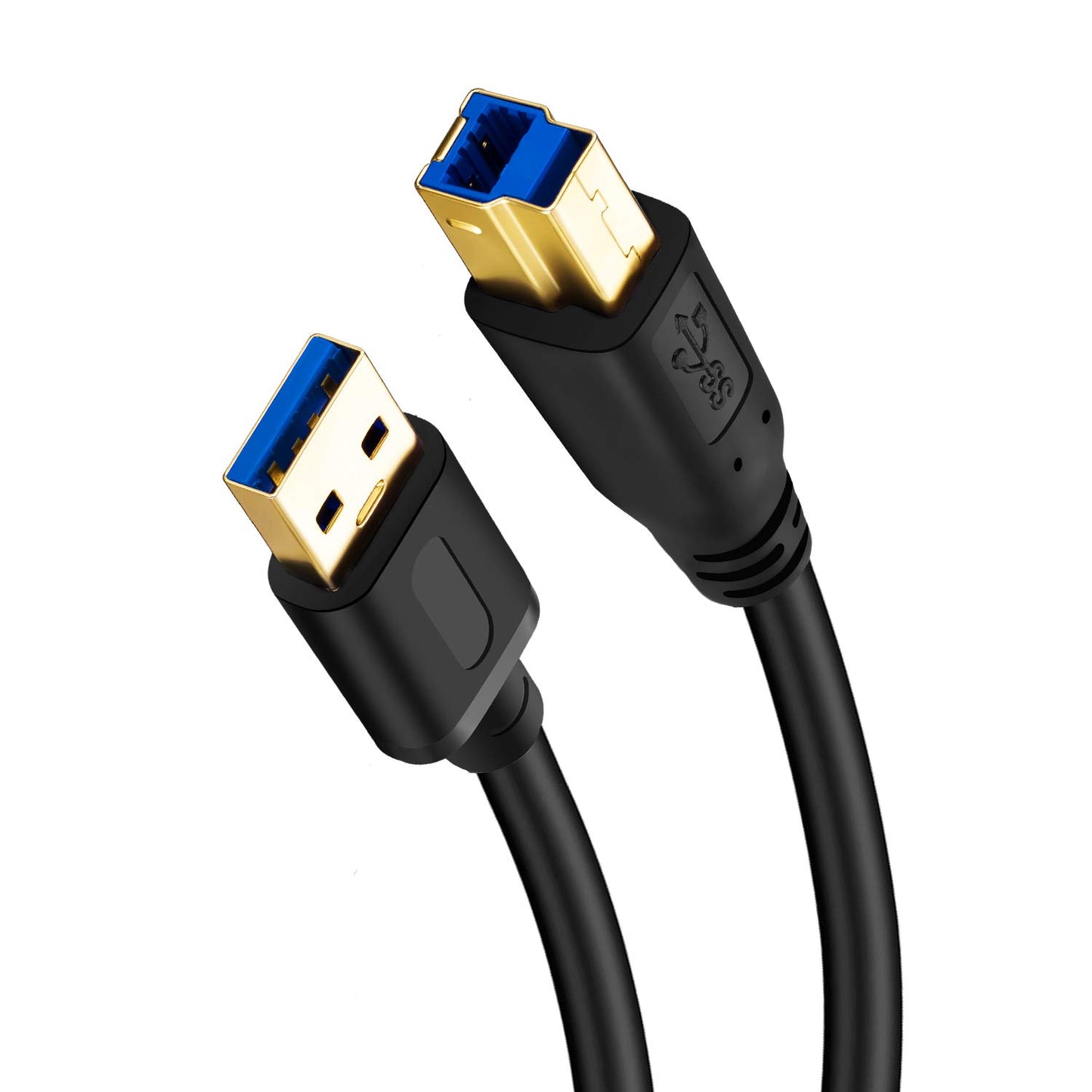 Jelly Tang USB 3.0 Cable A Male to B Male 25Ft,Superspeed USB 3.0 A-B/A Male to B Male Cable - for Scanner, Printers, Desktop External Hard Drivers