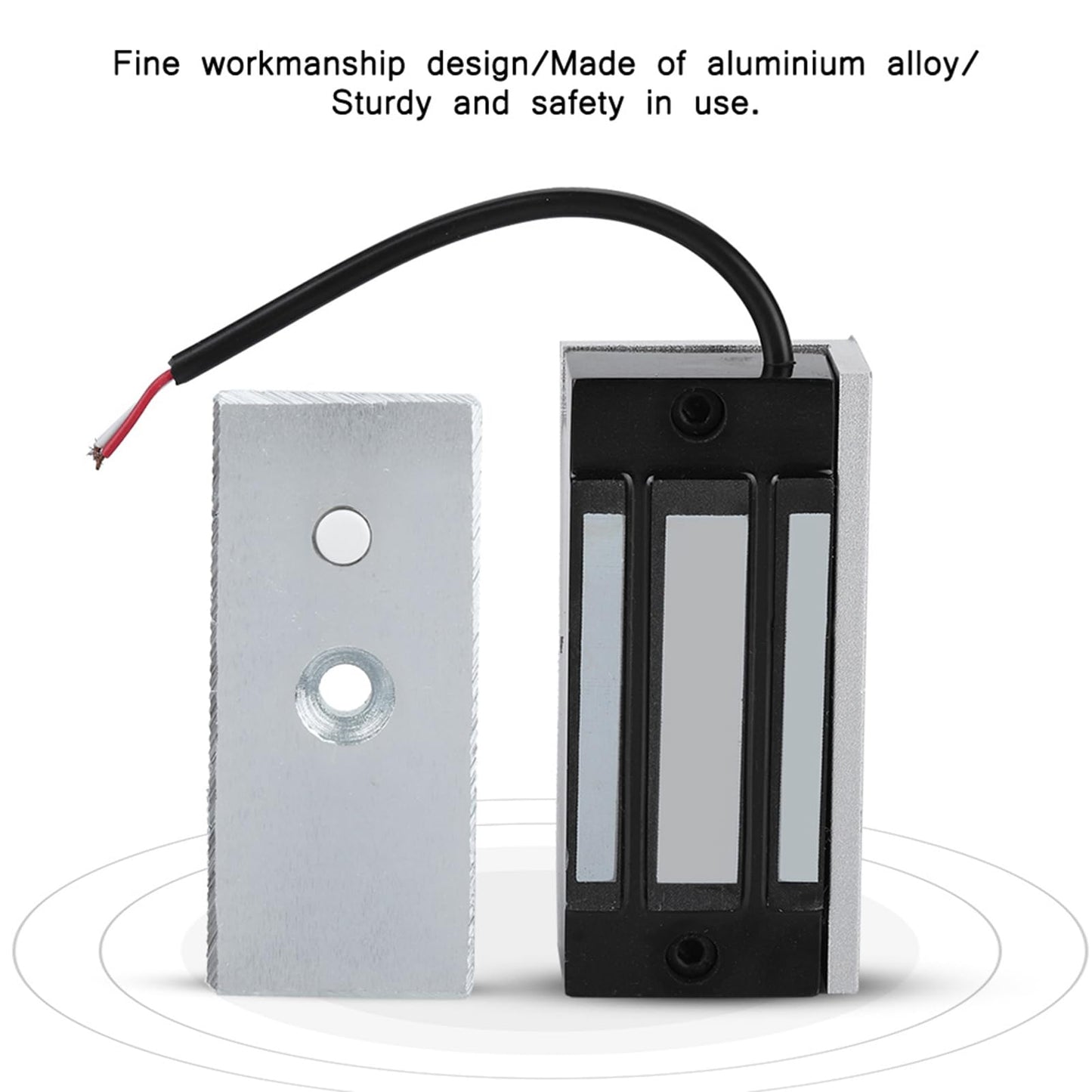 Electric Magnetic Lock,60kg 130LBs Holding Force Electromagnetic Lock for Door Access Control System,Electromagnet Fail- NC Mode(DC24V)