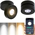 Dimmable Art Ceiling Spotlight LED - 360° Adjustable Surface Mounted Dimming 12W COB Lighting Indoor Ceiling Downlight Aluminum Wall Spot Light