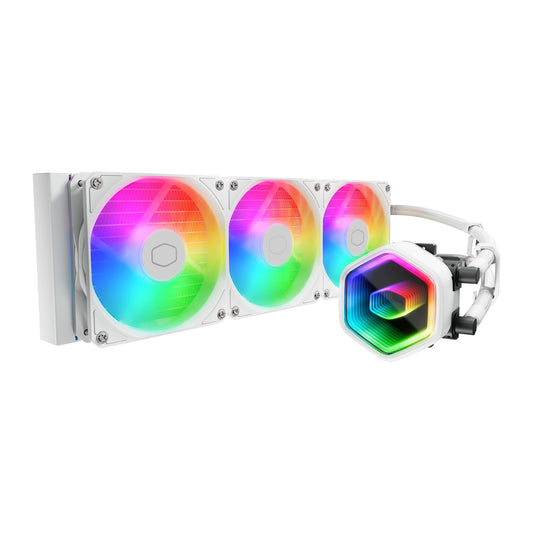 Cooler Master 360 Core II Liquid CPU AIO Cooler - 360mm Radiator, 3X ARGB PWM Fans, Infinity Mirror Dual-Chamber Pump, Quiet Cooling & Easy