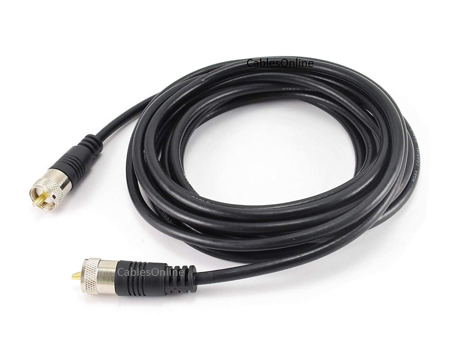 CablesOnline 15ft RG8x Coax UHF (PL259) Male to Male Antenna Cable (R-U015)