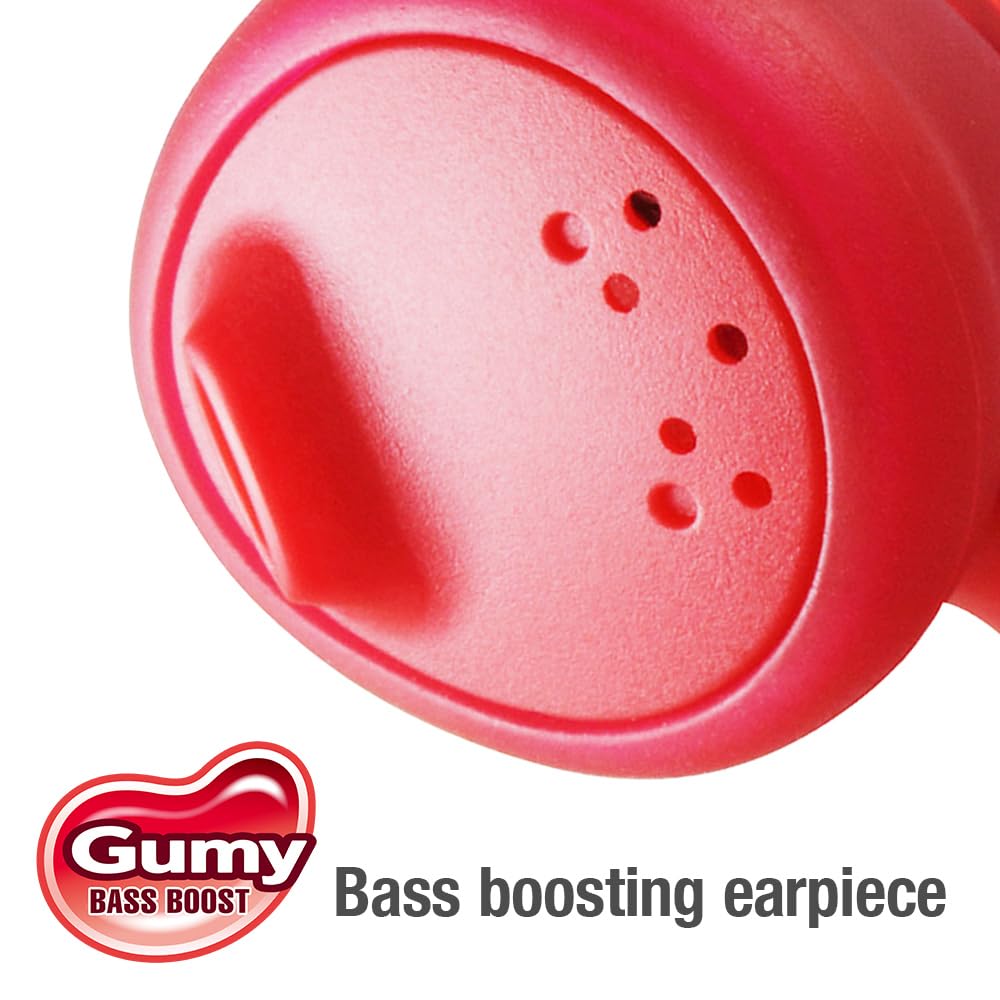 JVC HAF160R Gumy Ear Bud Headphone Red