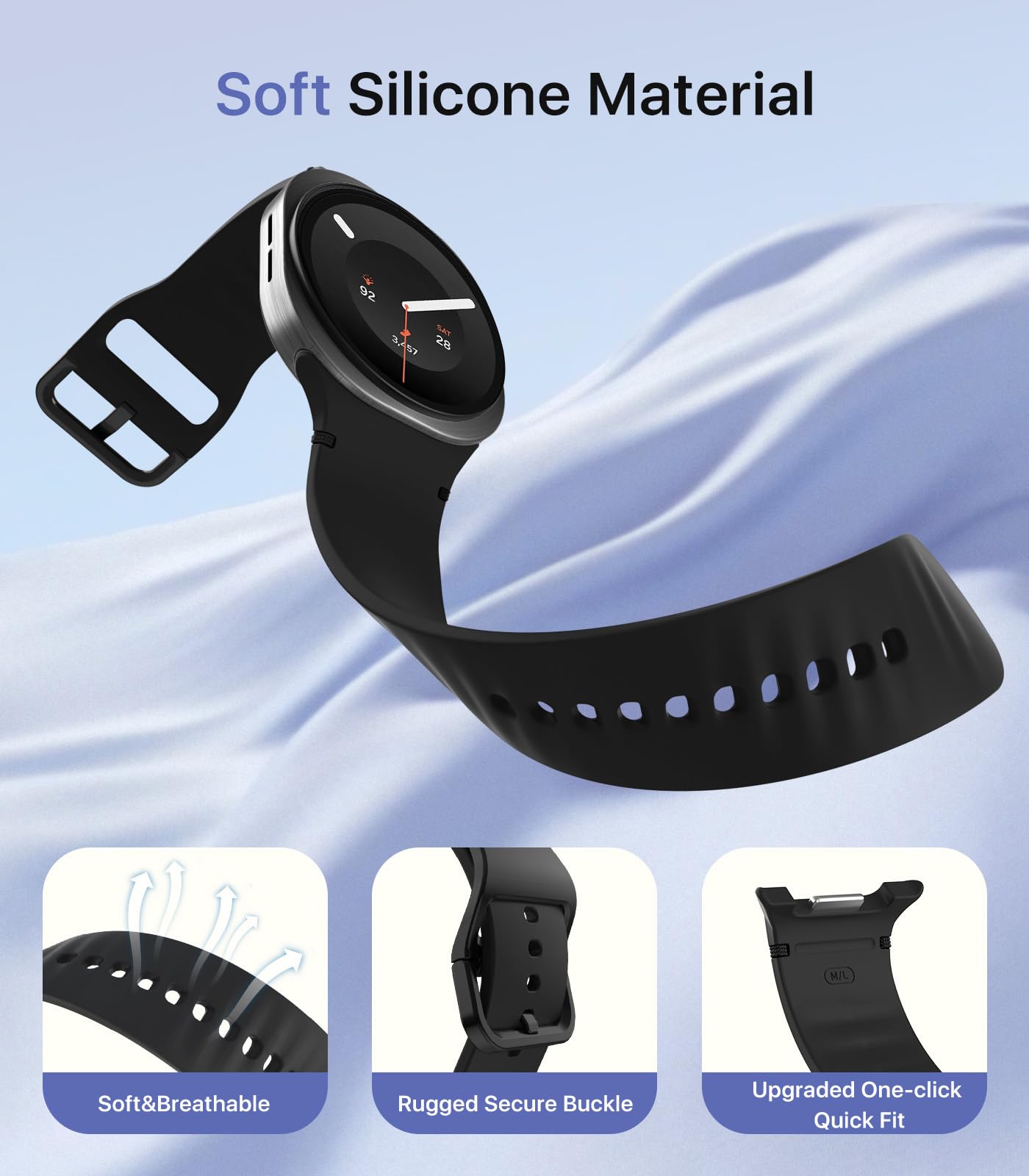 TiMOVO Band Compatible with Samsung Galaxy Watch 9 8 40mm 44mm/Classic 46mm