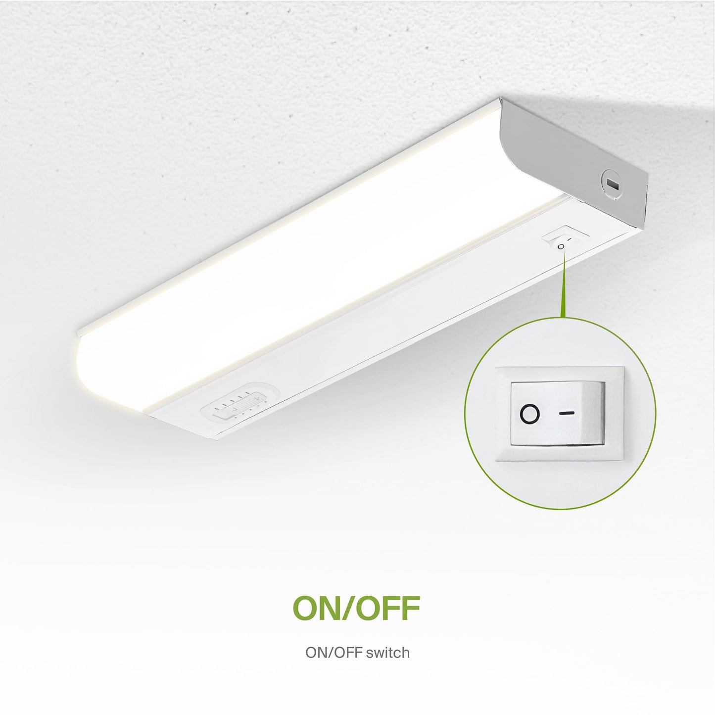 ASD LED Under Cabinet Lighting Hardwired, 12 Inch 5W 2700K-5000K Selectable, 442LM, CRI90+, Direct Wire Linkable Under Counter Lights for Kitchen
