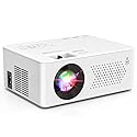 PURSHE Mini Bluetooth Projector, Full HD 1080P Supported Portable Outdoor Movie Projector for iOS, Android, Windows, Compatible with TV