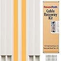 Cable Management Kit | 6 Pack x 15.7” (40cm) PVC Cable Raceway with Screws and Anchors | Paintable Wall Cord Cover for TV, Computer, and Home Office |