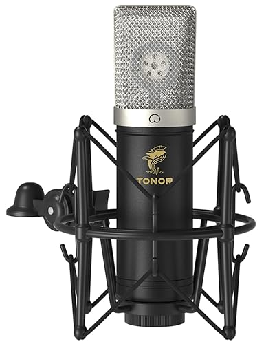 TONOR Condenser Microphone 192kHz/24Bit, USB Cardioid Computer Mic Kit with Upgraded Boom Arm/Spider Shock Mount for Recording, Streaming, Gaming