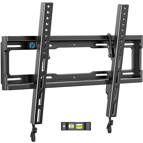Pipishell Tilt TV Wall Mount Bracket Low Profile for Most 23-55 Inch LED LCD OLED 4K Flat Curved TVs up to 99lbs Max VESA 400x400mm, 8° Tilting for