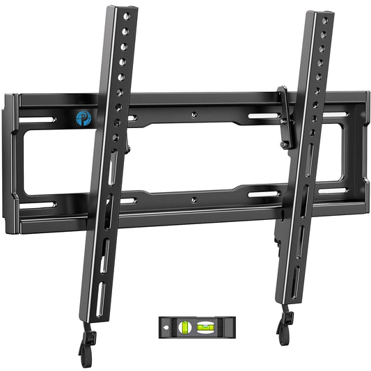Pipishell Tilt TV Wall Mount Bracket Low Profile for Most 23-55 Inch LED LCD OLED 4K Flat Curved TVs up to 99lbs Max VESA 400x400mm, 8° Tilting for