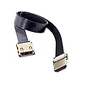 Cablecc CYFPV Straight HDMI Type-A Male to Female FPC Flat Cable for HDTV Multicopter Aerial Photography