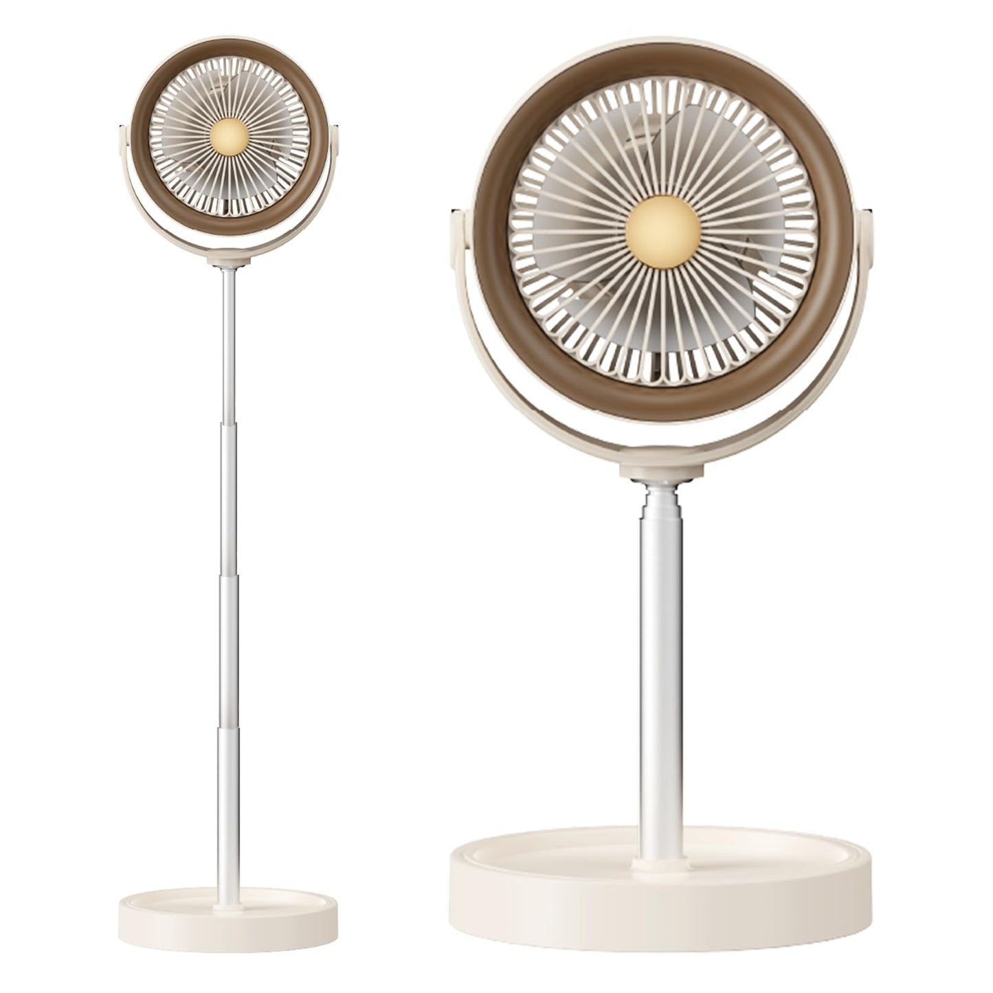 Portable Rechargeable Standing Fan 7.1" , USB Desk Fan & Portable Pedestal Fan For Travel, Small Floor Stand Up Fan For Sleeping, Height Adjustable, 3