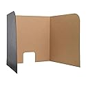 Flipside Products 62.5" x 22.5" Black Desktop Privacy Screen, Large, Dividers For Laptops And Computers, Reduce Distractions, Test Divider, Pack of 12