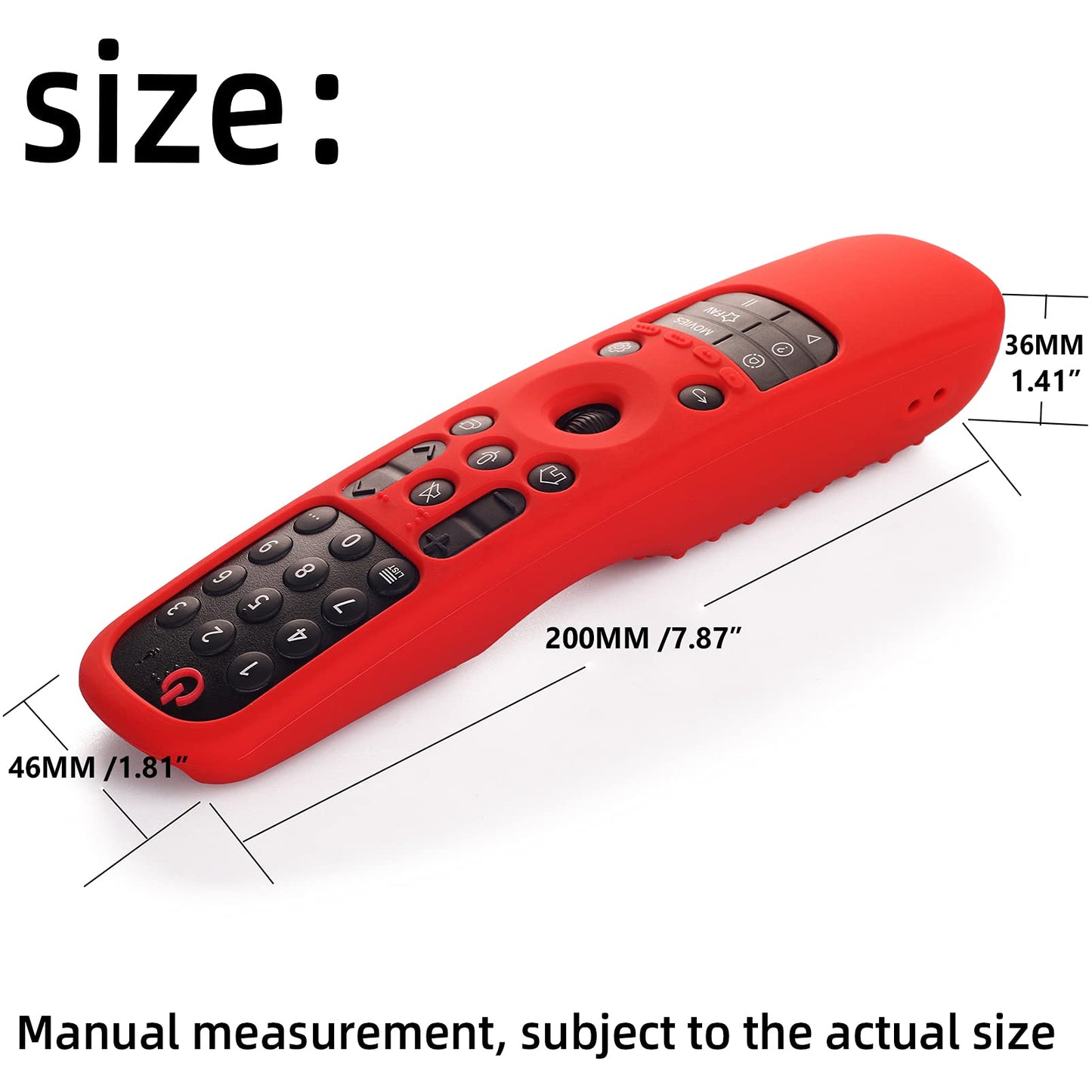 Hi Color Silicone Cover for MR24GA/MR21GA/MR22GN/MR23GA Protective Case Compatible with LG Magic TV C2 C3 G3 OLED Remote Control Slicone Sleeve