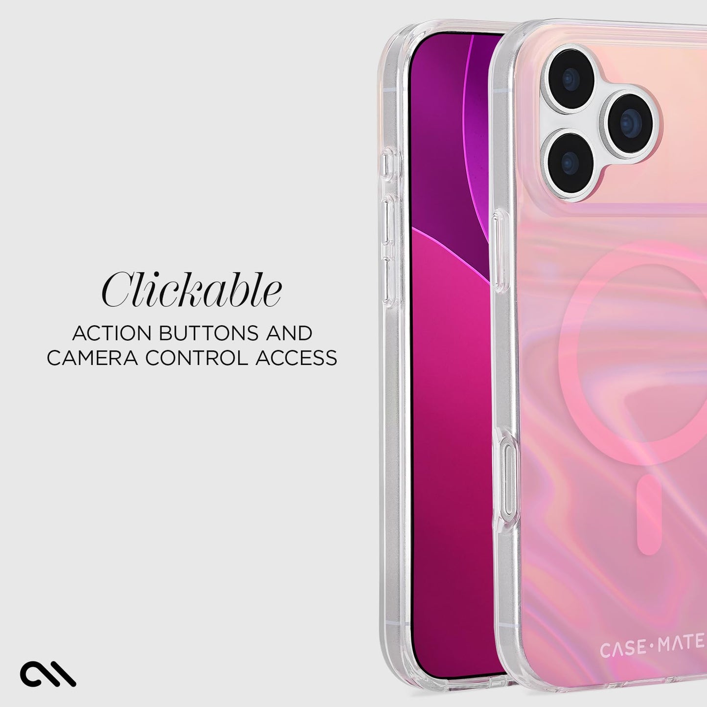 Case-Mate Soap Bubble iPhone 17 Pro Max Case - Peach Iridescent