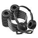 Kaysent School Headphones for Classroom Students - (KHPC-24B) 24 Packs Black Color Kids' Headphones for School, Library, Computers, Children…