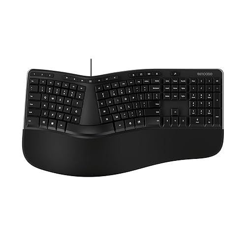 Incase Ergonomic Keyboard - Designed by Microsoft - Refined Ergonomic Design, Built-in Shortcuts Keys, Layered Palm Rest for Elevated Wrist Support