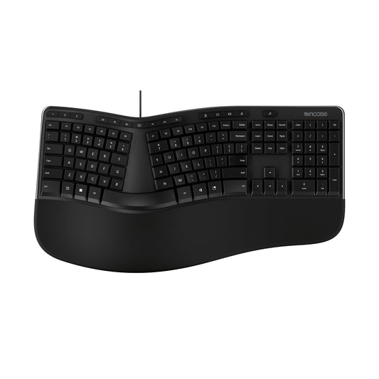 Incase Ergonomic Keyboard - Designed by Microsoft - Refined Ergonomic Design, Built-in Shortcuts Keys, Layered Palm Rest for Elevated Wrist Support