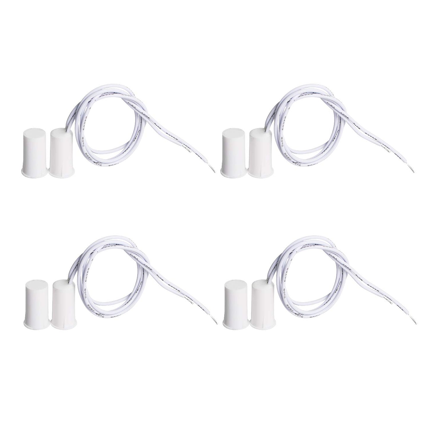 Aoje-Link RC-33A NO Recessed Wired Security Window Door Contact Sensor Alarm Magnetic Reed Switch for Home Security Access Control and Burglar Alarm