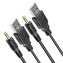 TENINYU USB 2.0 A Male to DC 4.0x1.7mm 5 Volt 24AWG DC Barrel Jack Power Cable 3FT (Max 2.5 Ampere Power Cable, Center PIN Positive), 2Pack