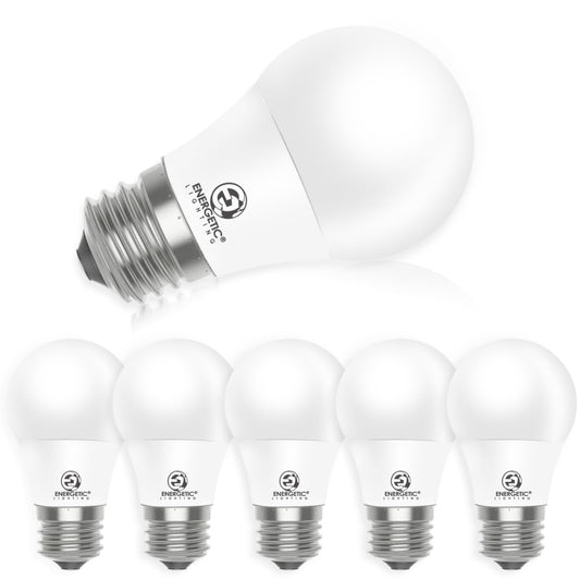 Energetic 5.5W A15 LED Bulb, 40 Watt Equivalent, Refrigerator Bulb, 3000K Warm White, A15 Ceiling Fan Light Bulbs, Appliance Bulb, E26 Base, 550 LM