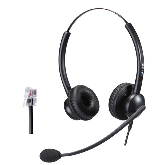 MAIRDI Telephone Headset with Noise Cancelling Microphone & HIS Cable for Avaya IP 1608 1616 9601 9608 9611 9611G 9620 9621 9630 9631 9640 9641 9650