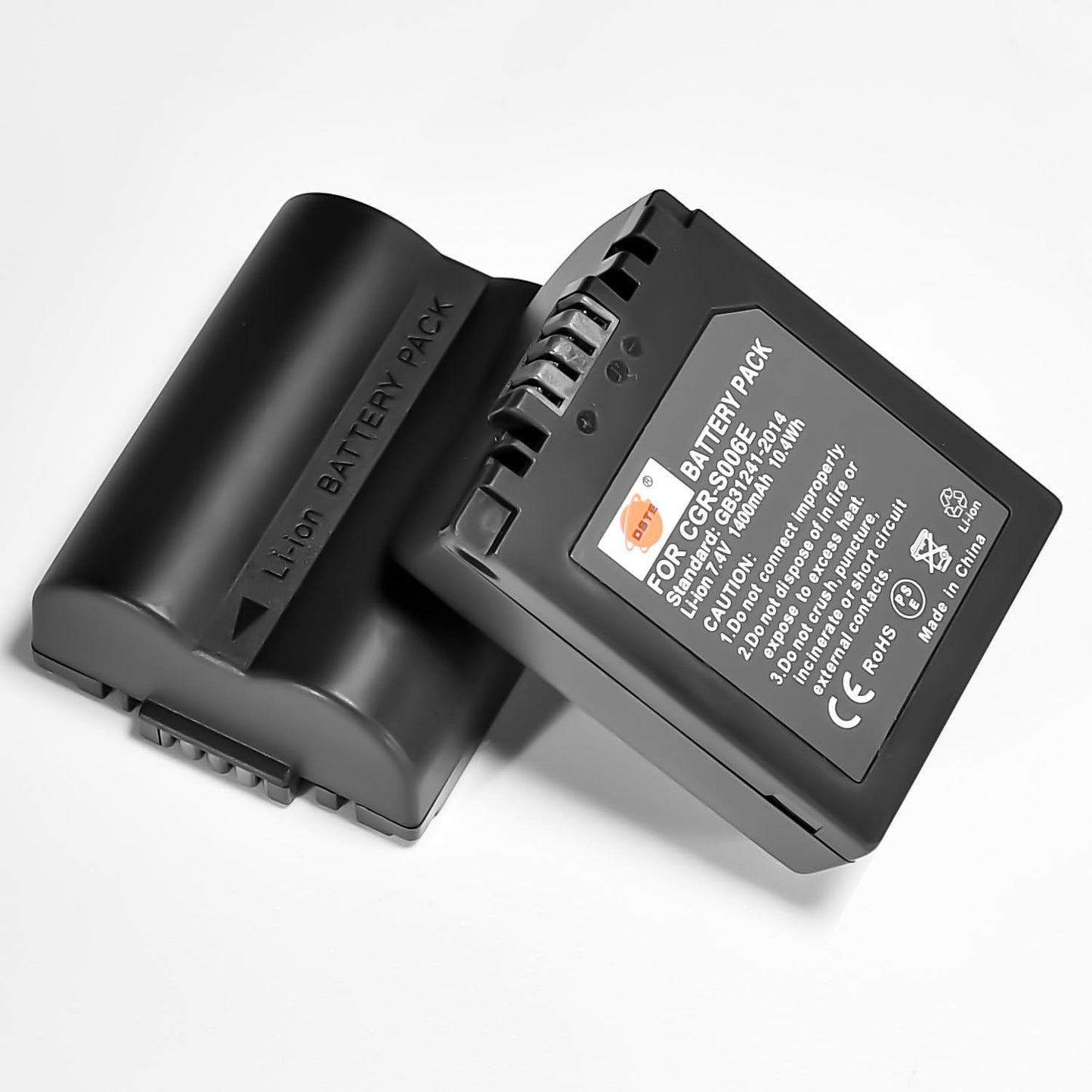 DSTE 2PCS CGR-S006E S006E Battery + DC62 Travel and Car Charger Adapter Compatible with Panasonic Lumix DMC-FZ7, DMC-FZ8, DMC-FZ18, DMC-FZ28