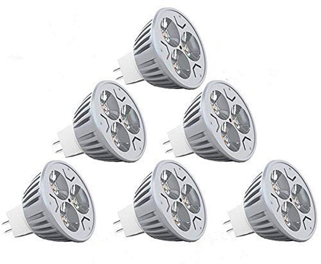 CTKcom MR16 3W LED Bulb(6 Pack)-Warm White 2700K LED Bulbs 35W Halogen Equivalent Ultra Bright 60 Degree Beam Angle Recessed Track Light Landscape 300