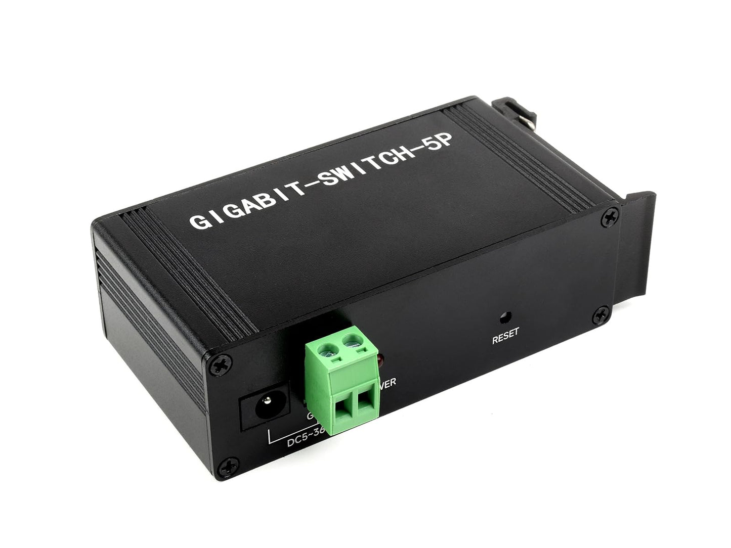 Waveshare Industrial Grade 5P Gigabit Ethernet Switch IEEE 802.3X-Compliant Full-Duplex 10/100/1000M Connection DIN Rail Mount