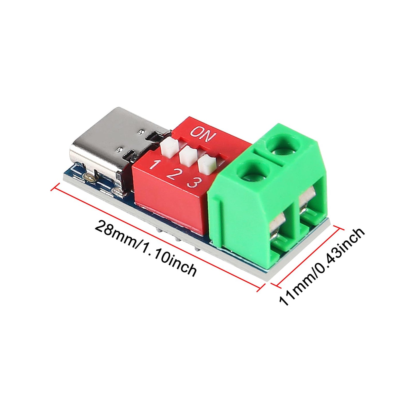 AITRIP 5PCS USB-C PD Trigger Board Module PD/QC Decoy Board Fast Charge USB Type-c to 5V9V12V20V High Speed Charger Power Delivery Boost Module