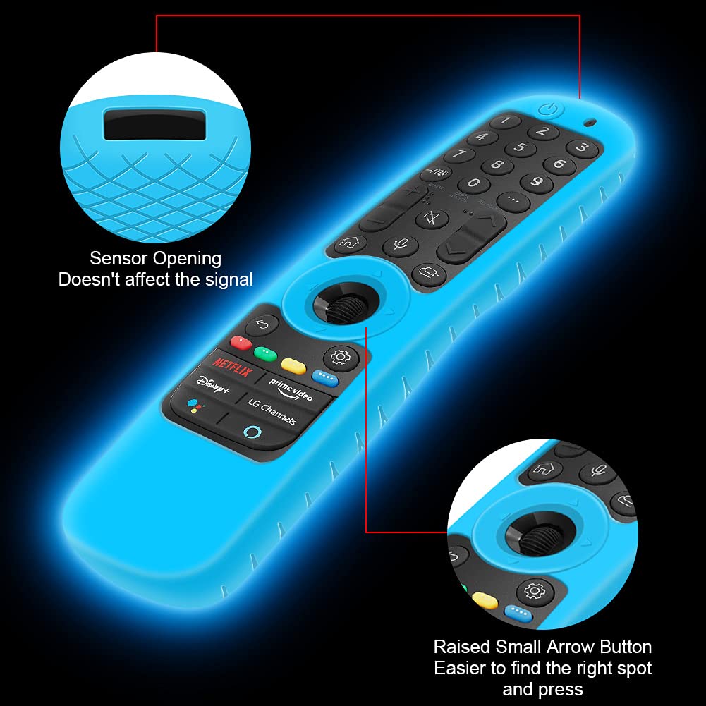 Silicone Case for LG MR21GA MR21GC Remote Control [Shockproof] Anti-Slip Protective Cover for LG MR22GA MR22GN MR23GA MR24GN Magic Remote 2021-2024
