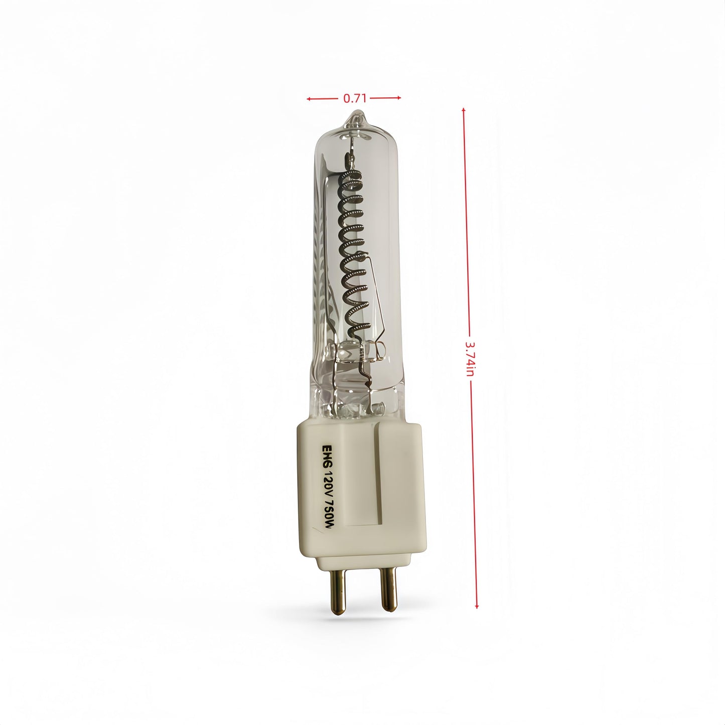 Tawelun FRK T7 120V 650W Bi-Pin Based Stage GY9.5 FRK 650W Halogen Lamp Bulb,T-7 Stage Studio Lamp,Clear，FRK 120V 650W Halogen lamp is Specially
