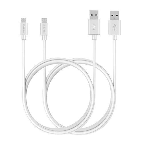 MaGeek Micro USB Cable 6ft, [2-Pack, 6 feet] Extra Long USB 2.0 to Micro B Fast Charge Cord and High Speed Data Sync Cable for Samsung S7 S6, HTC
